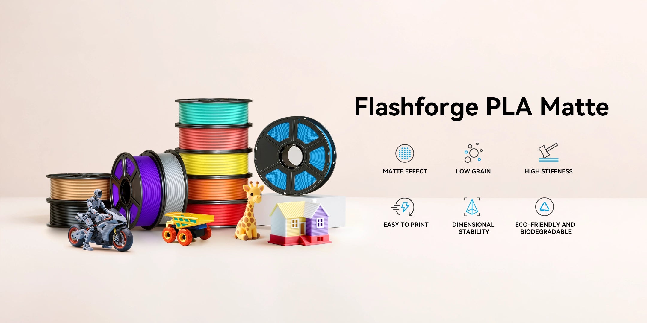 Flashforge PLA Matte 3D Printer Filament