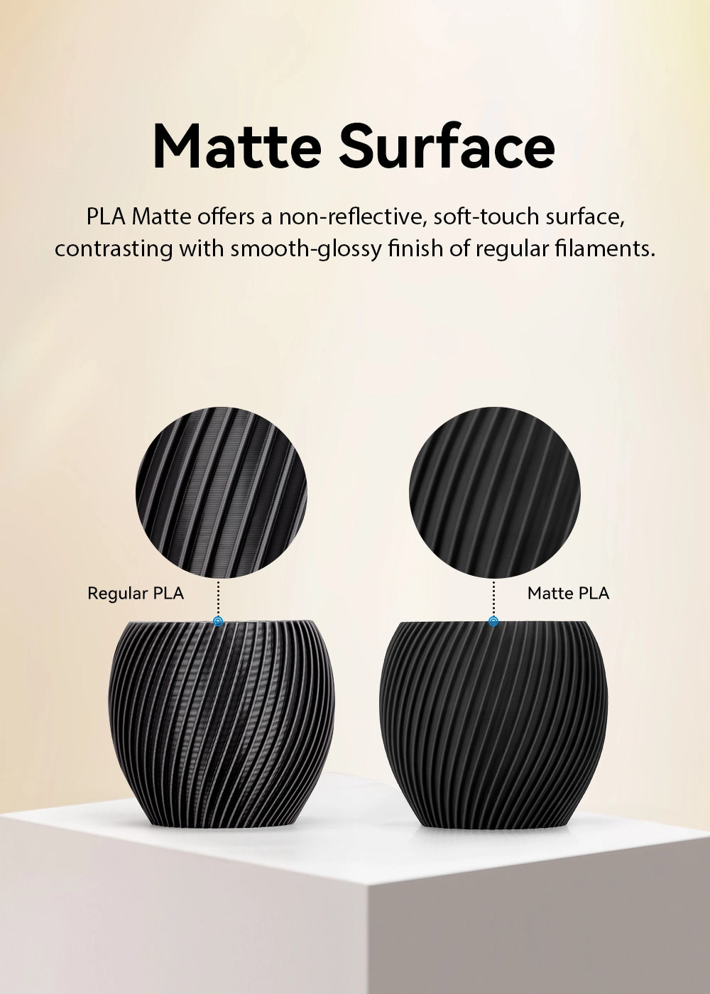 PLA Matte Filament Matte Finish