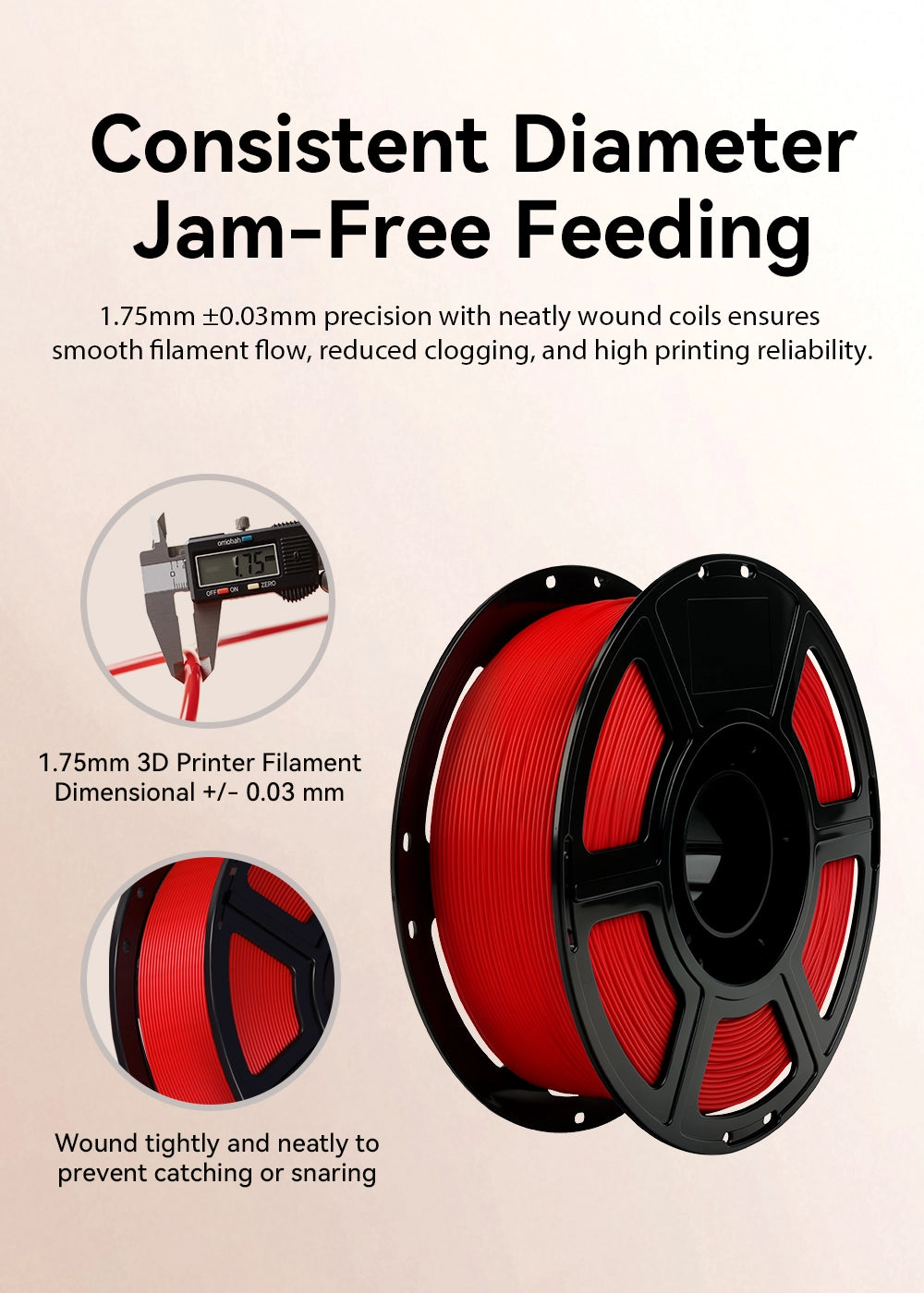 PLA Matte Jam-Free Feeding