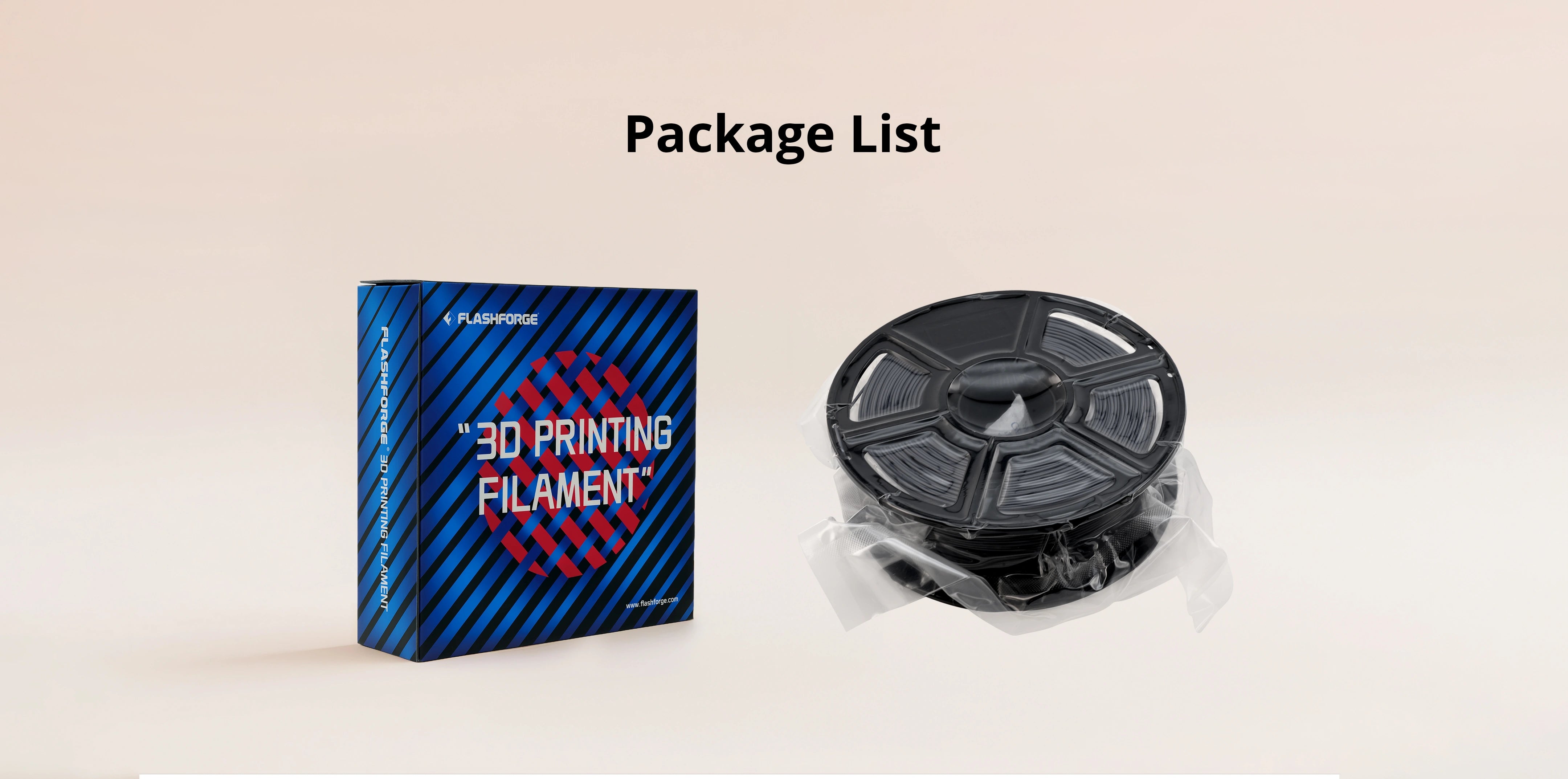 Flashforge filament package list