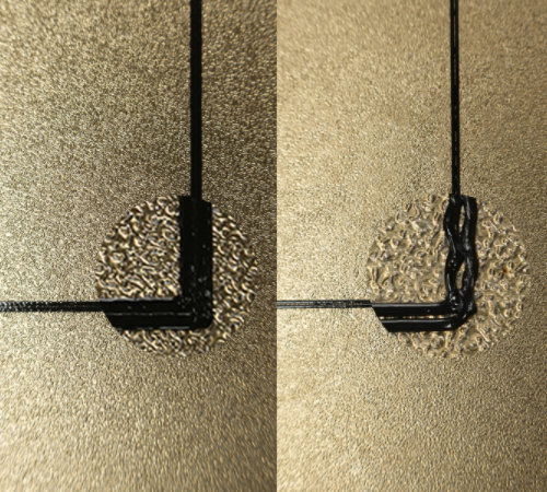 Print Quality Comparison with Vibration Suppression Algorithm